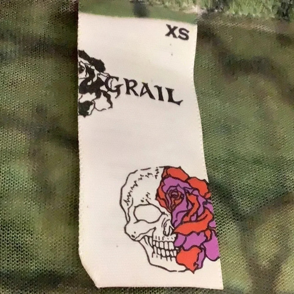 Grail Size XS Green Bedazzled Sublimation Tee. Made in USA New - Picture 5 of 6